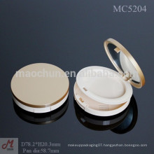 MC5204 round plastic cosmetic packaging case with mirror compact